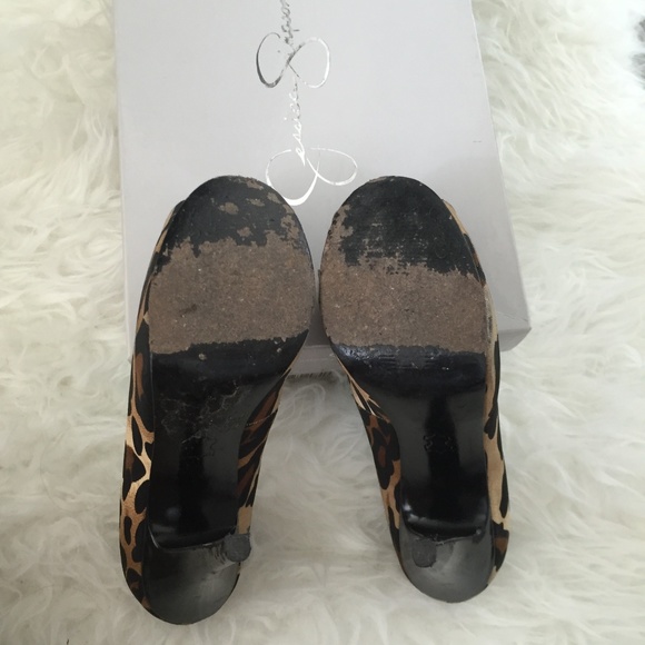 Jessica Simpson Leopard Black Tan Platform Pumps - Picture 3 of 3